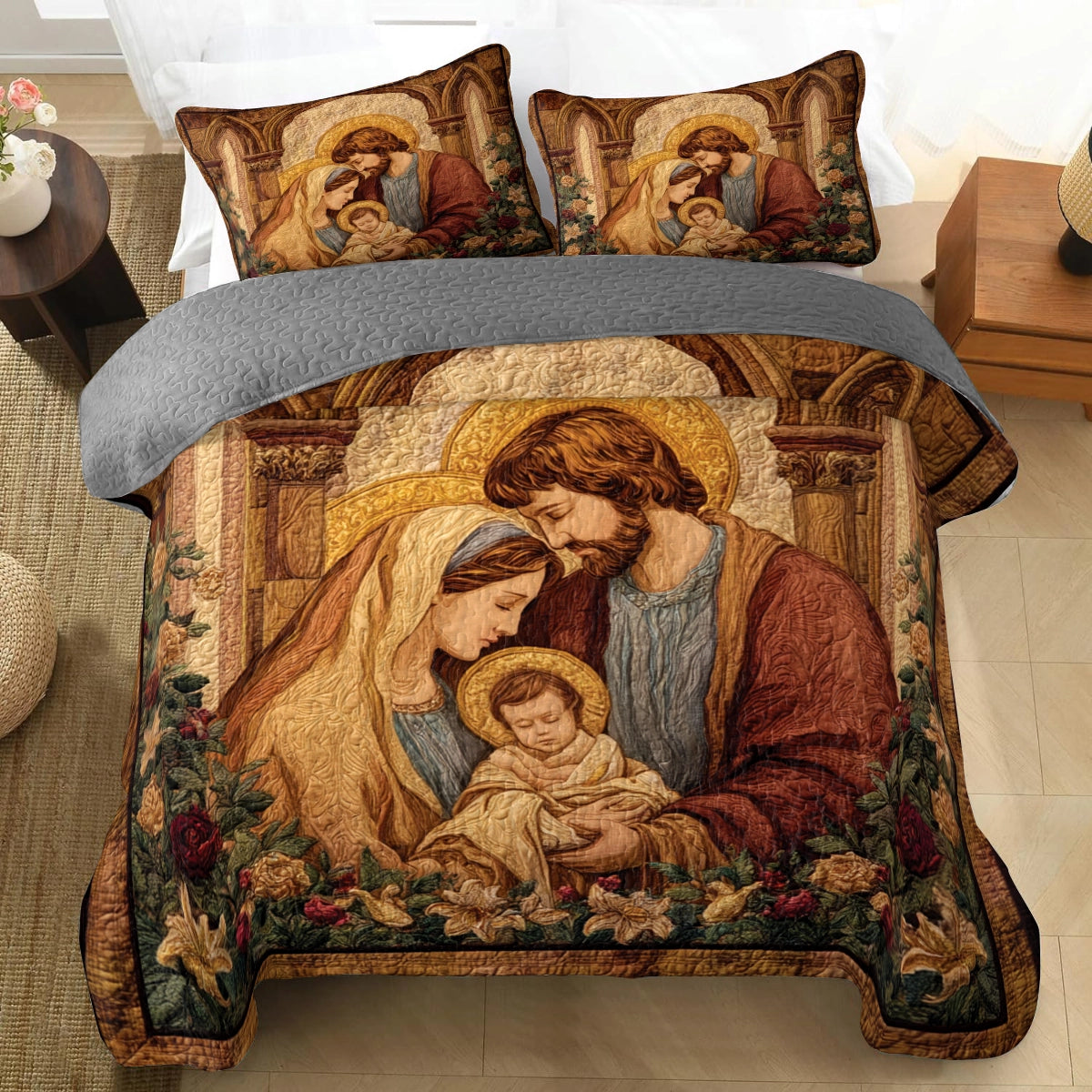 Pajabear Quilt 3-Piece Set Grace of the Holy Family