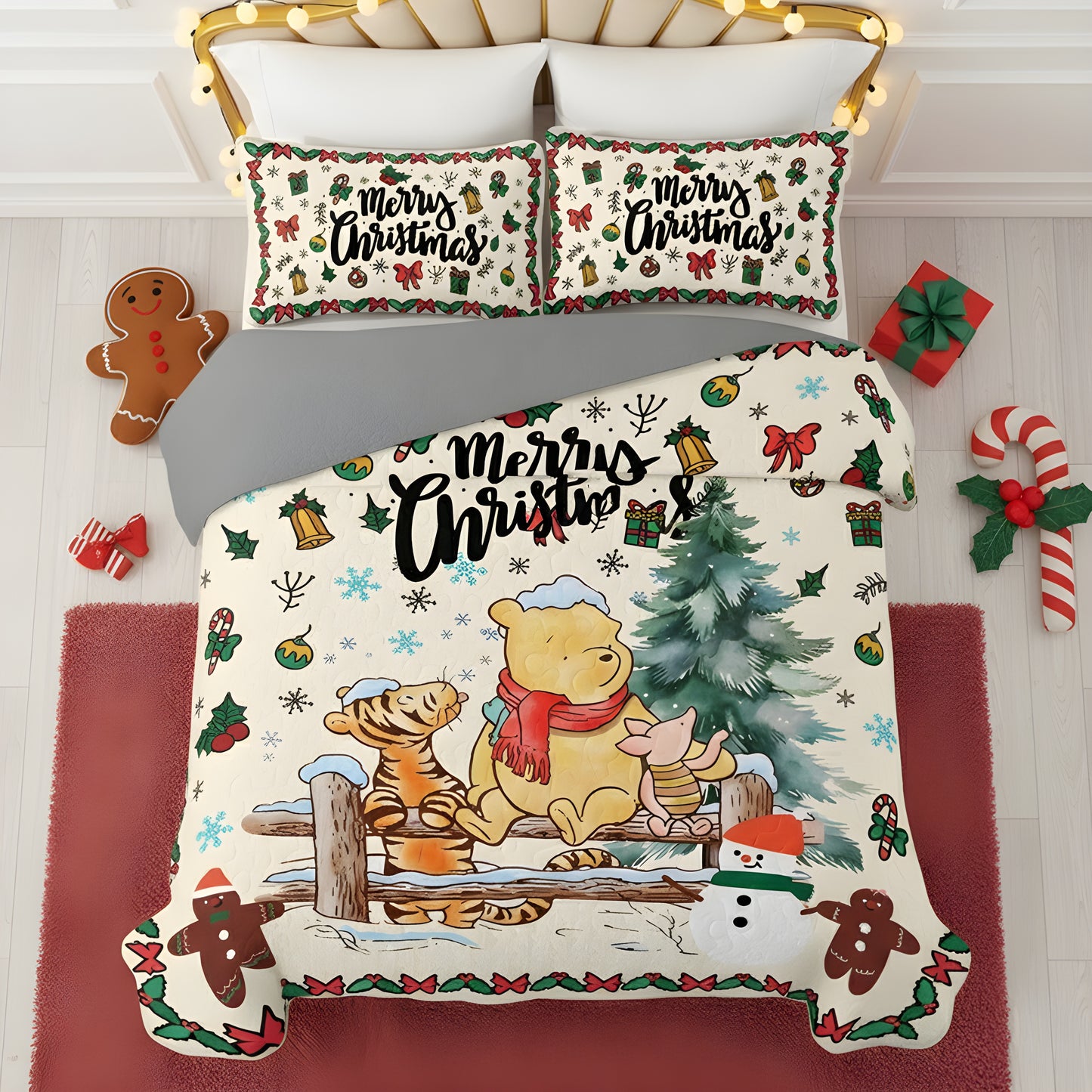 Pajabear Quilt 3-Piece Set Winnie And Friends