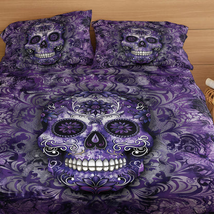 Pajabear 4-Piece Bed Sheet Set Gorgeous Mandala Skull