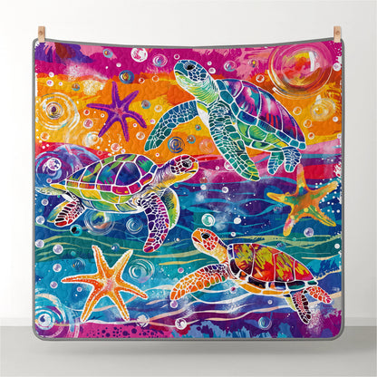 Pajabear Quilt 3-Piece Set Turtle Rainbow