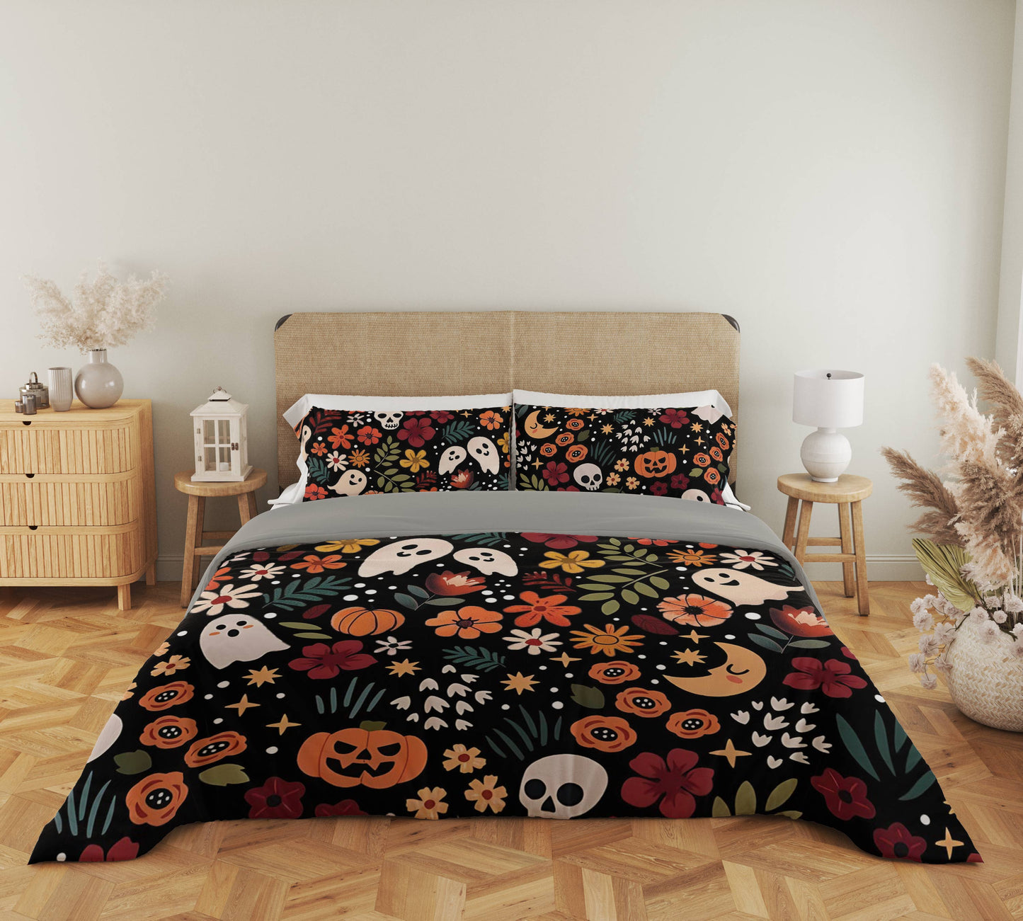 Pajabear 3 Pieces Duvet Cover Set Spooky Chic