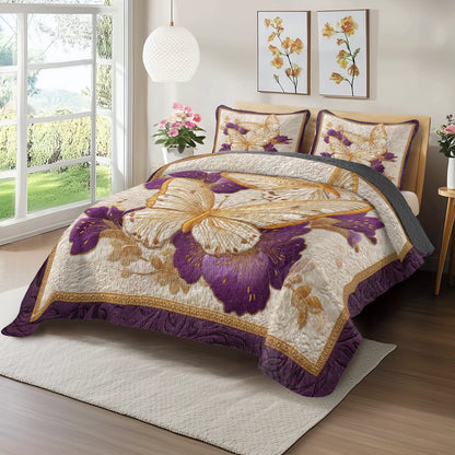 Pajabear Quilt 3-Piece Set Golden Wings of Serenity