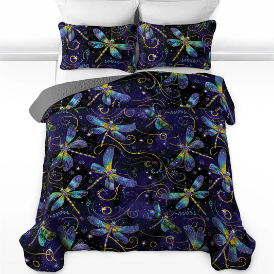 Pajabear Quilt 3-Piece Set Nature Dragonflies
