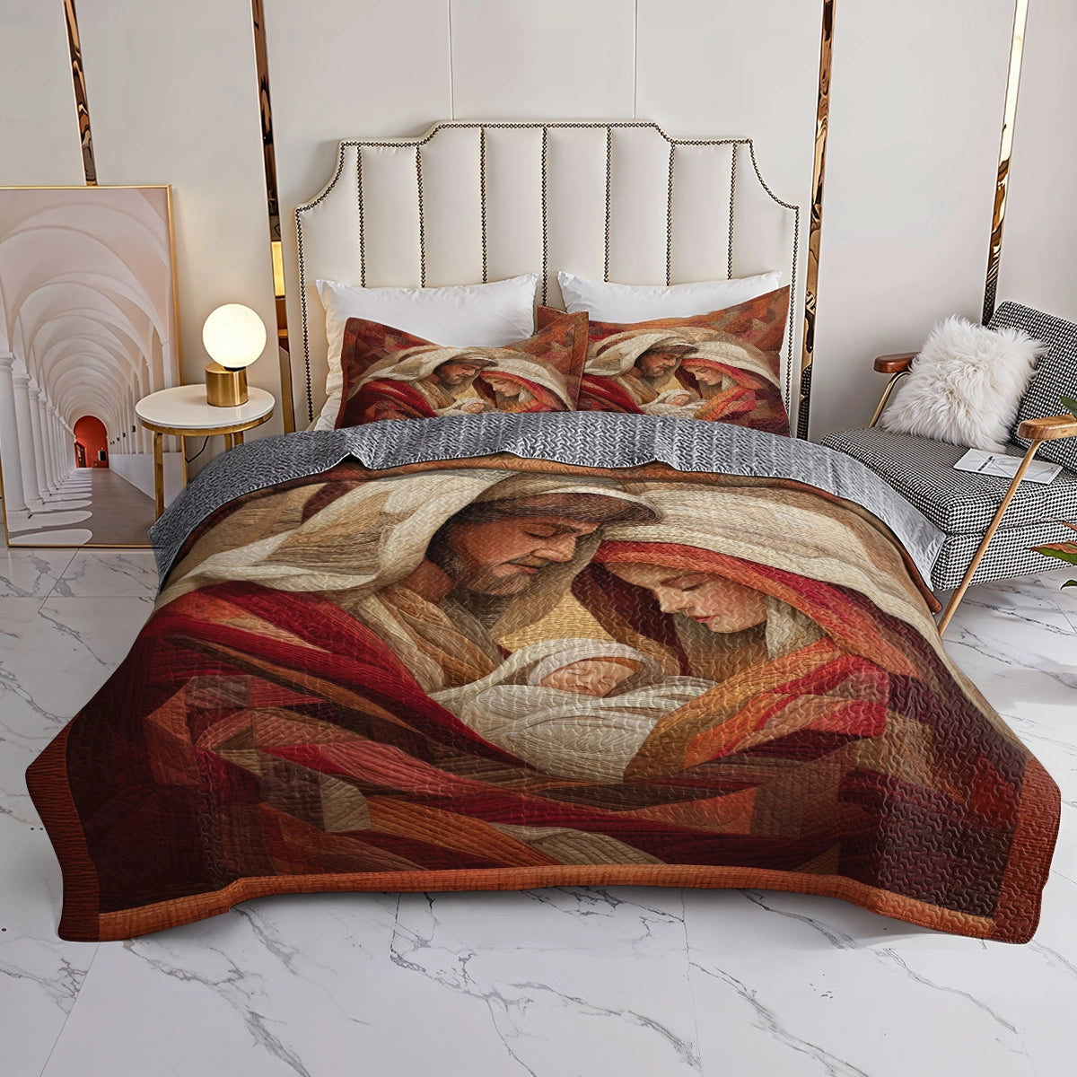 Pajabear Quilt 3-Piece Set Sacred Geometry of Grace