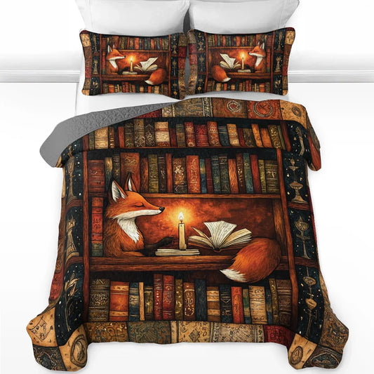 Pajabear Quilt 3-Piece Set Mystic Fox Reading