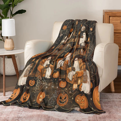 Pajabear Fleece Blanket Halloween Book Club