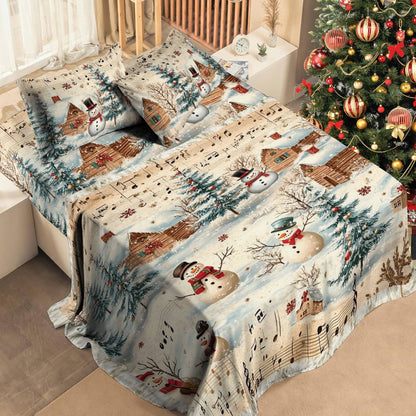 Pajabear 4-Piece Bed Sheet Set Snow Melody