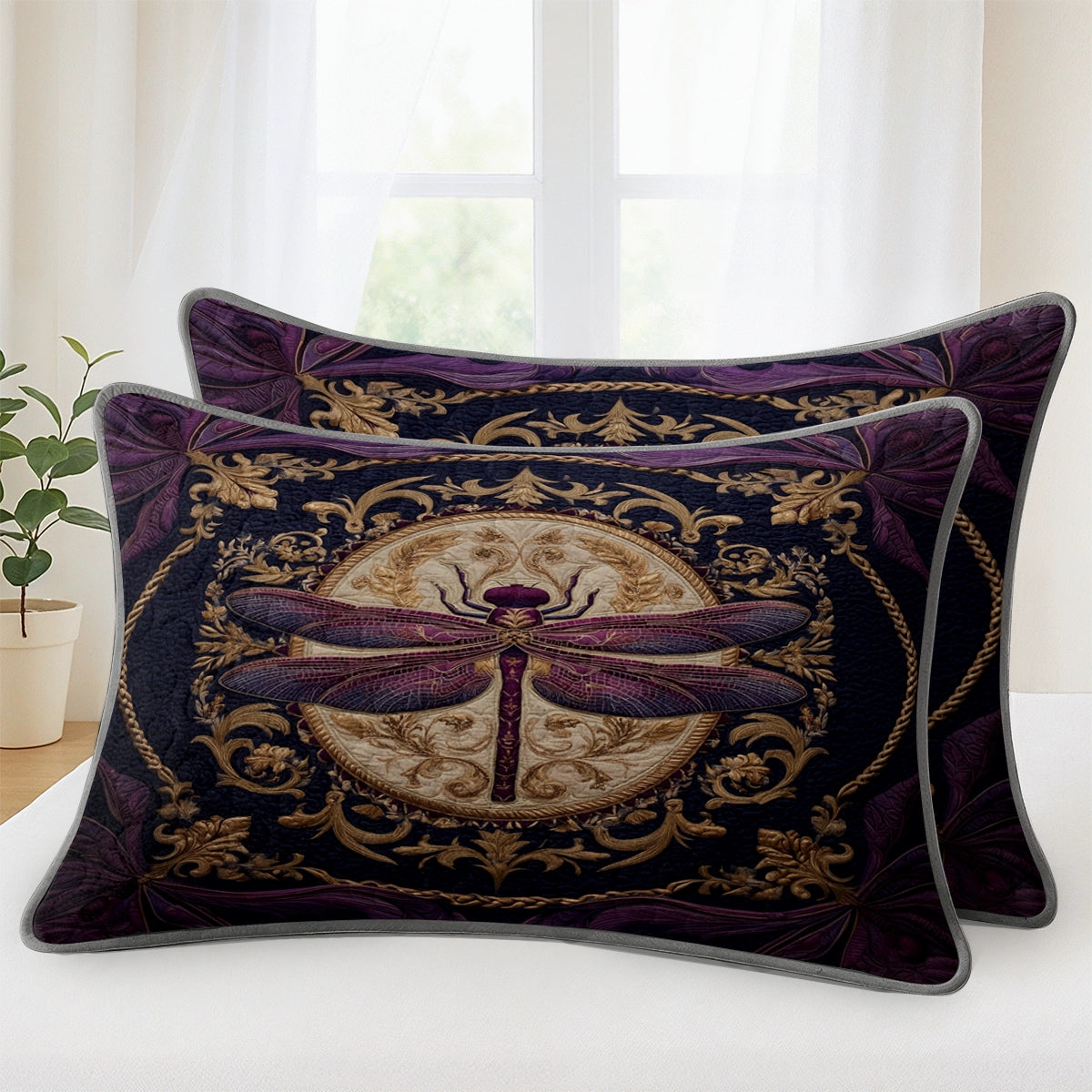 Pajabear Quilt 3-Piece Set Royal Dragonfly Dreams