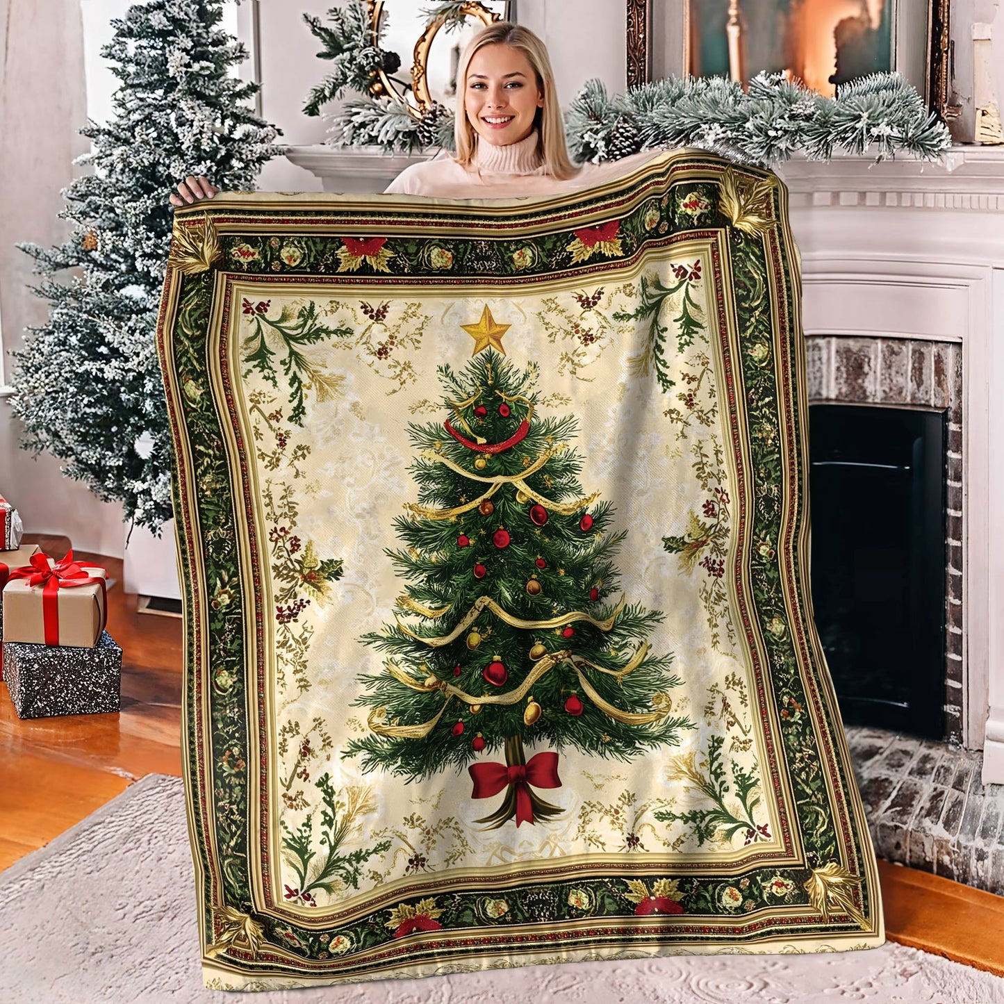 Pajabear Fleece Blanket Classic Christmas Tree