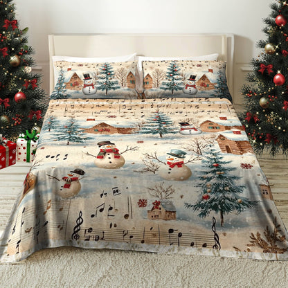Pajabear 4-Piece Bed Sheet Set Snow Melody