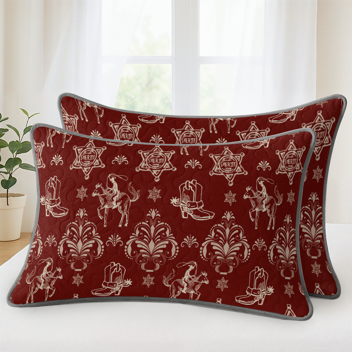 Pajabear Quilt 3-Piece Set Rodeo Rouge