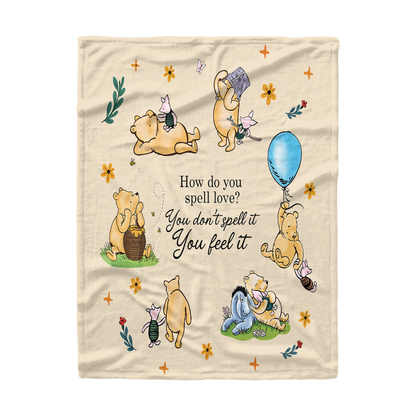 Pajabear Fleece Blanket Pooh The Love