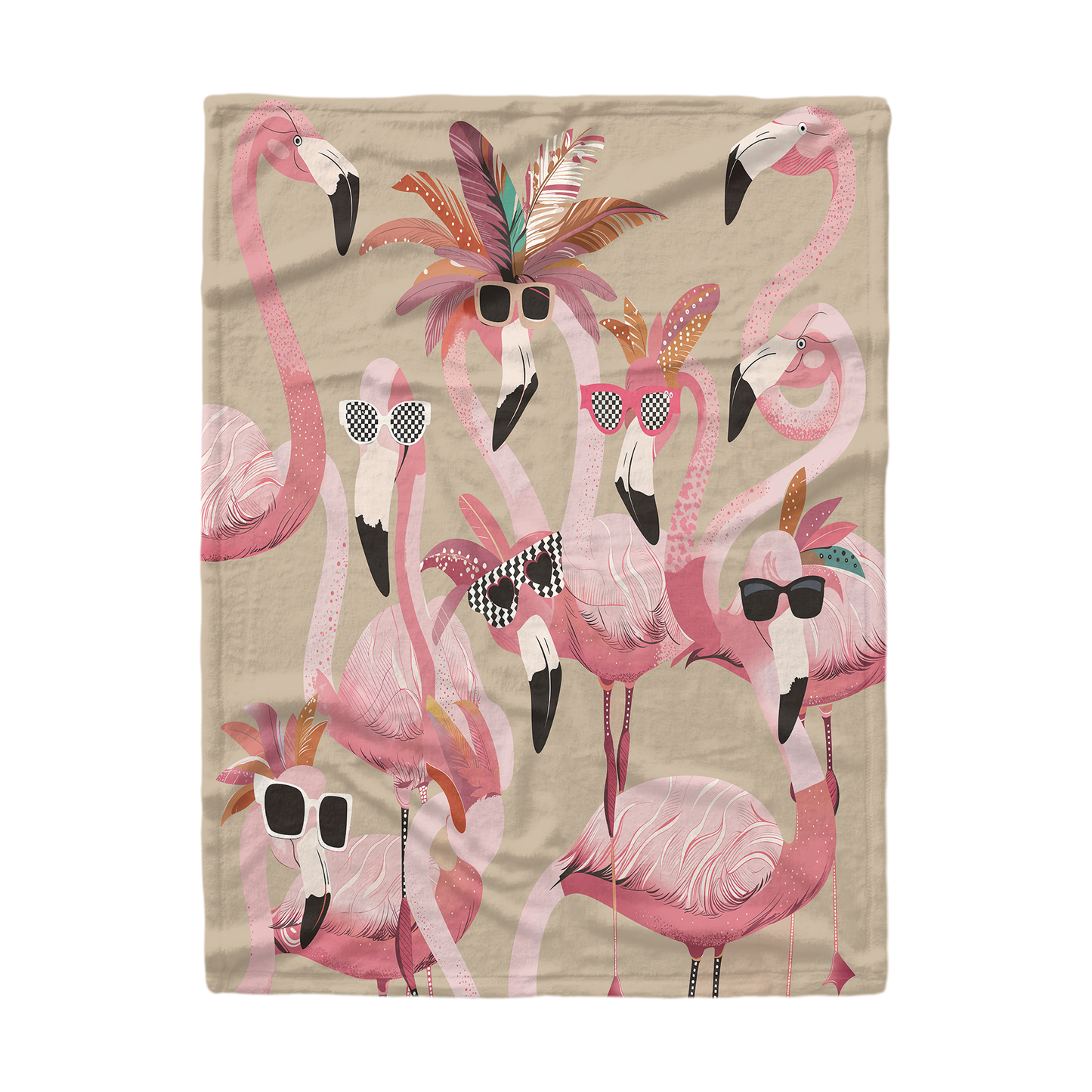 Pajabear Fleece Blanket Funky Flamingo