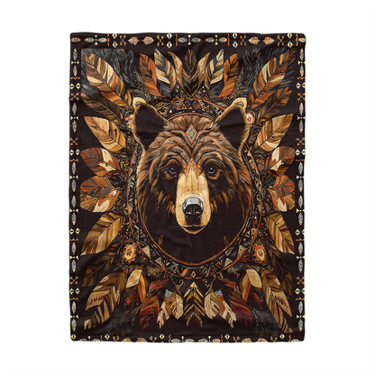 Pajabear Fleece Blanket Bear Totem Dream