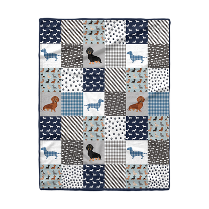Pajabear Fleece Blanket Dachshund Delight