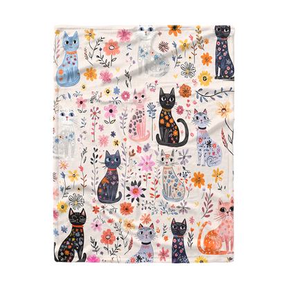 Pajabear Fleece Blanket Catty Blooms