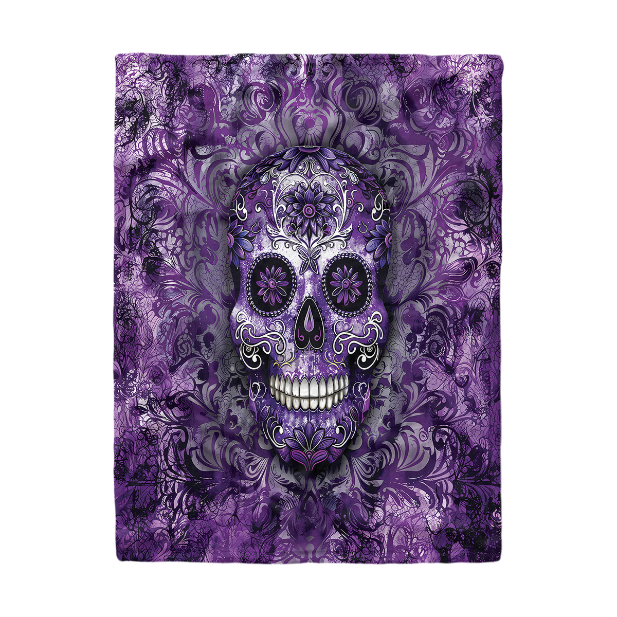 Pajabear Fleece Blanket Gorgeous Mandala Skull