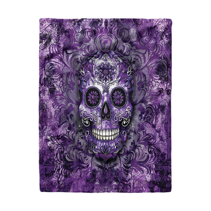 Pajabear Fleece Blanket Gorgeous Mandala Skull
