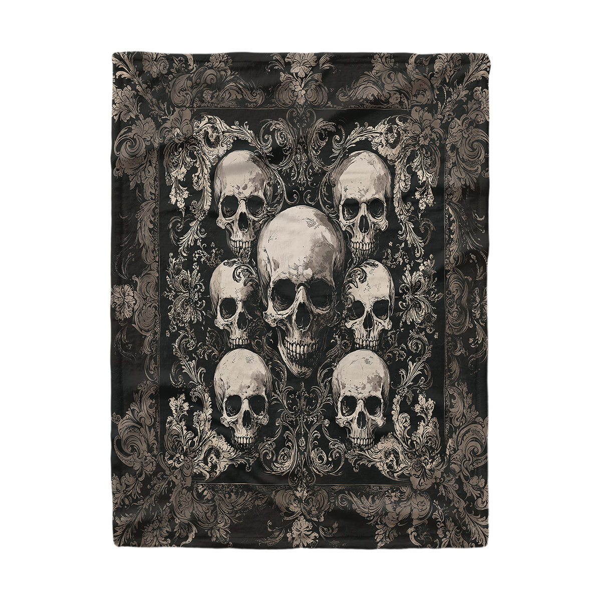 Pajabear Fleece Blanket Gothic Skull Majesty