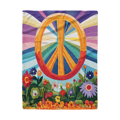 Pajabear Fleece Blanket Peace Bloom