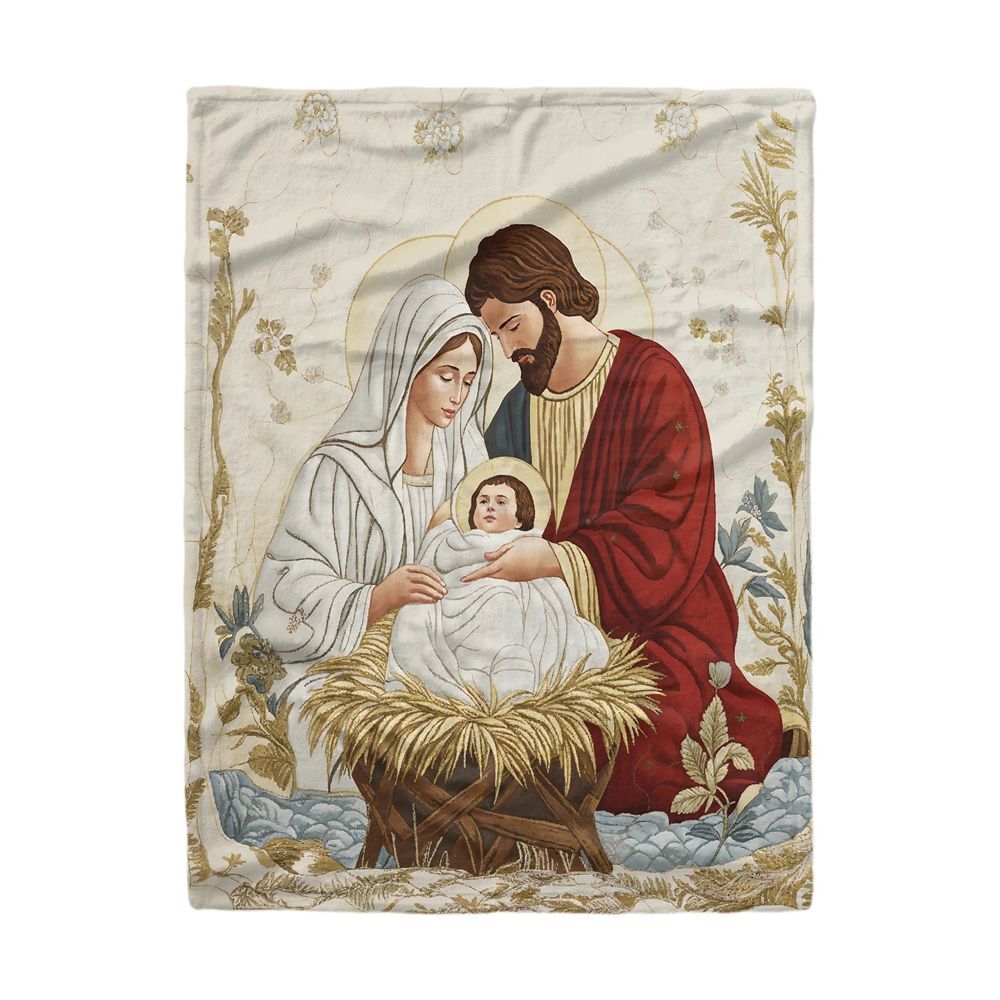 Pajabear Fleece Blanket Nativity Blessing