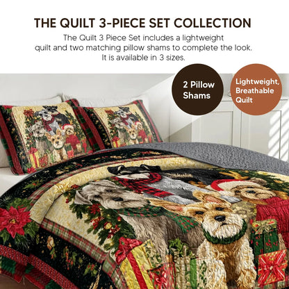 Pajabear Quilt 3-Piece Set Woofmas Wonderland