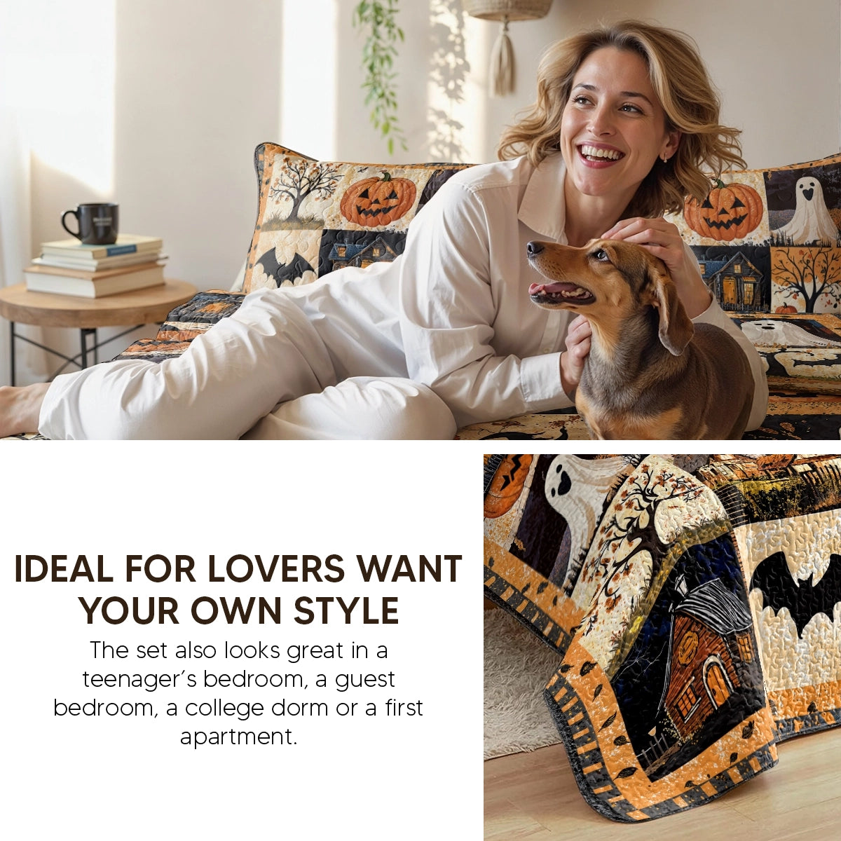 Pajabear Quilt 3-Piece Set Spooky Chic