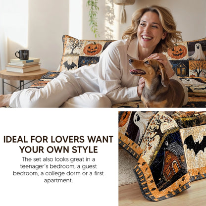 Pajabear Quilt 3-Piece Set Spooky Chic