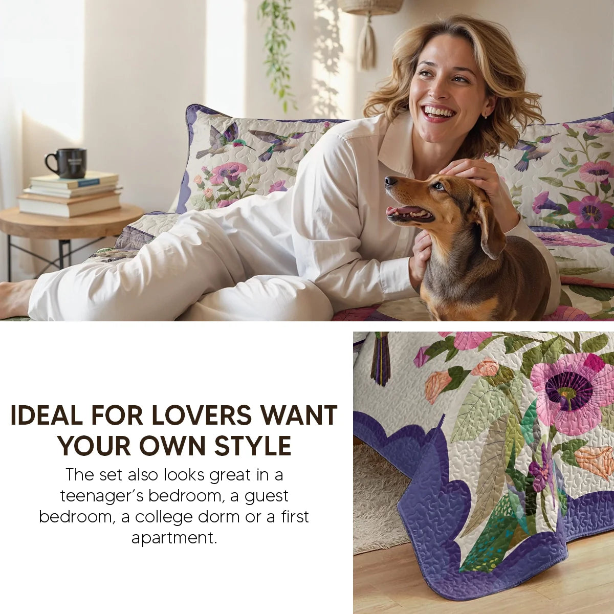 Pajabear Quilt 3-Piece Set Botanical Serenade