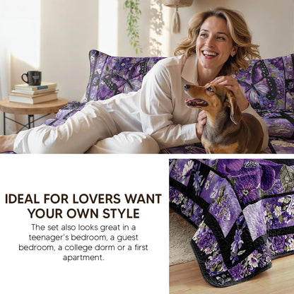 Pajabear Quilt 3-Piece Set Enchanted Royal Wings