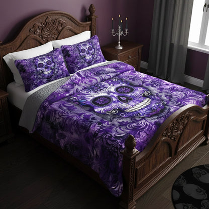 Pajabear Quilt 3-Piece Set Gorgeous Mandala Skull