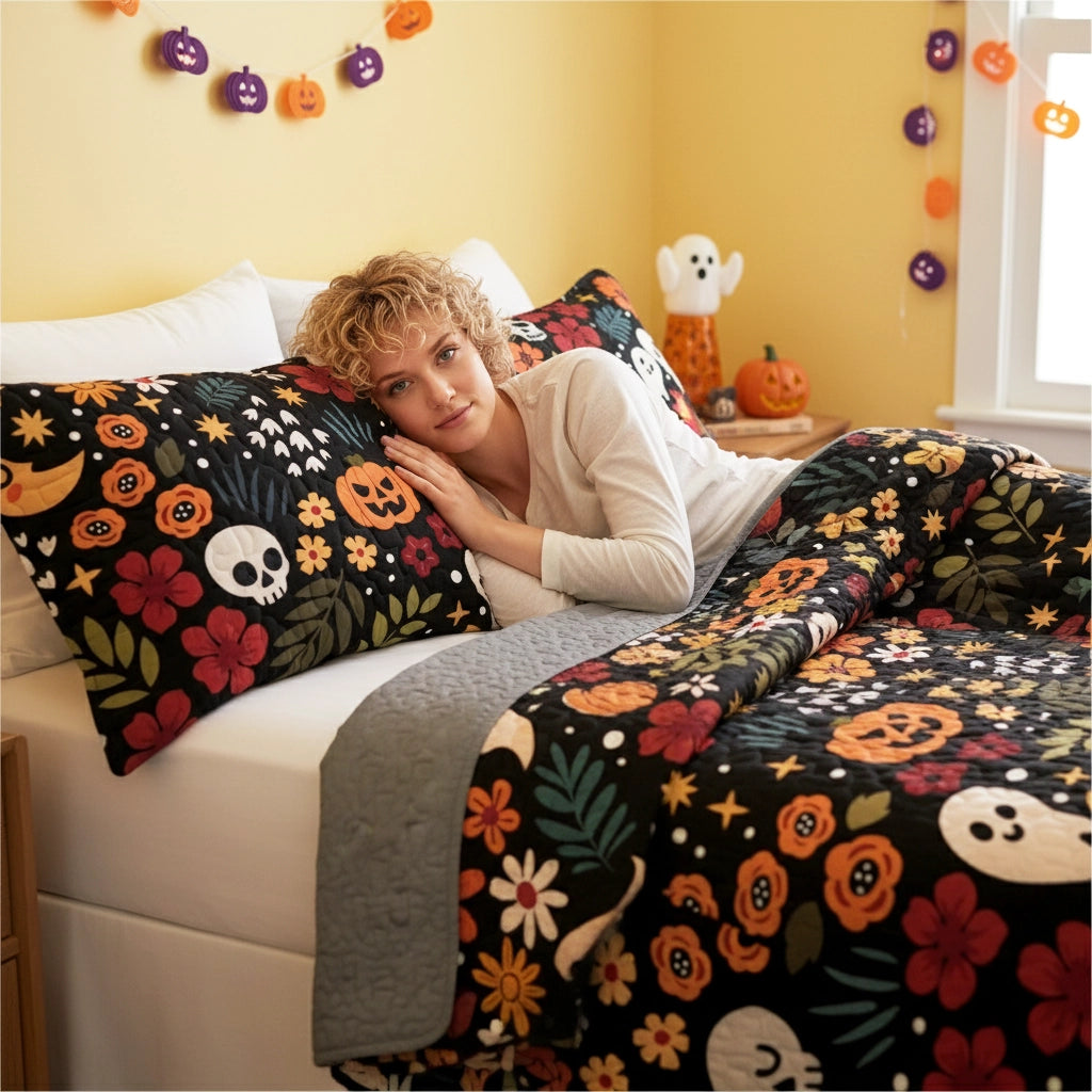 Pajabear Quilt 3-Piece Set Spooky Chic