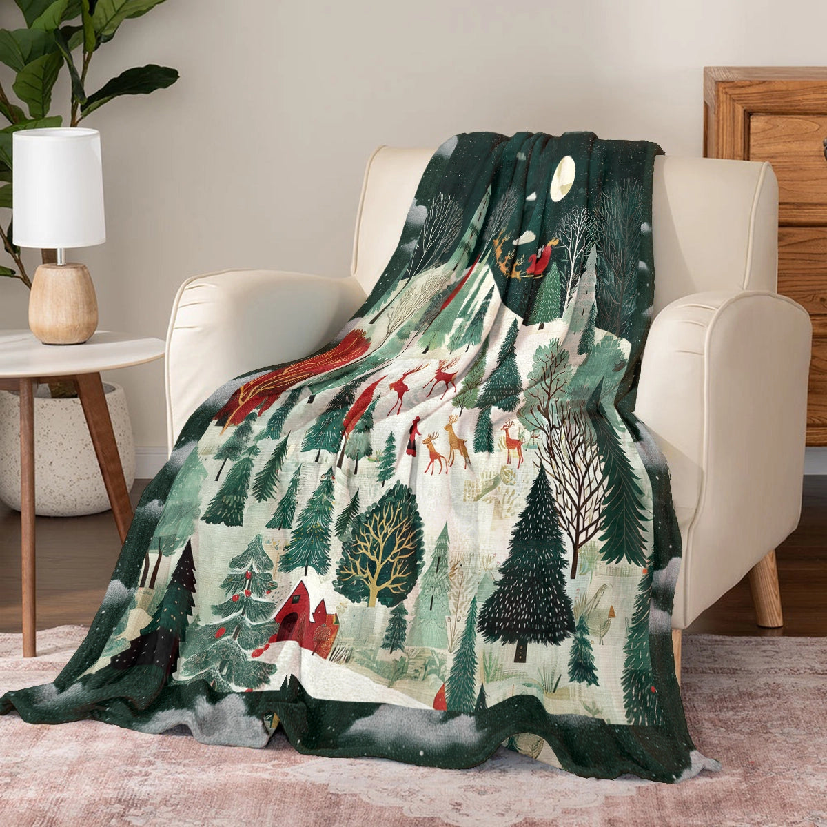 Pajabear Fleece Blanket Christmas Eve Magic