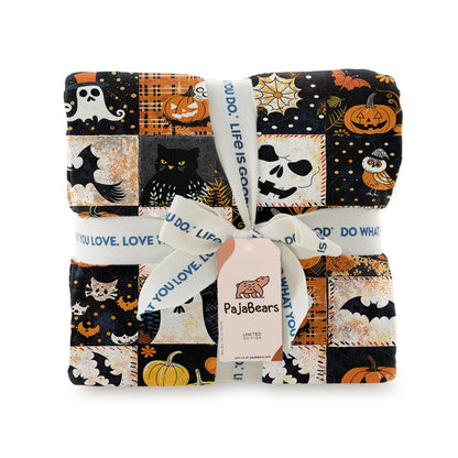 Pajabear Fleece Blanket Spooky Patchwork