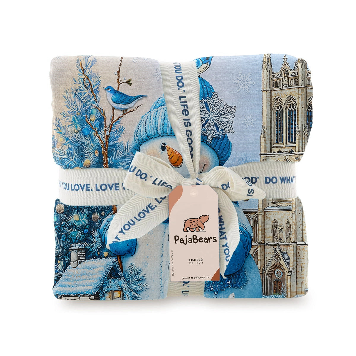 Pajabear Fleece Blanket Frosty Blue Winter