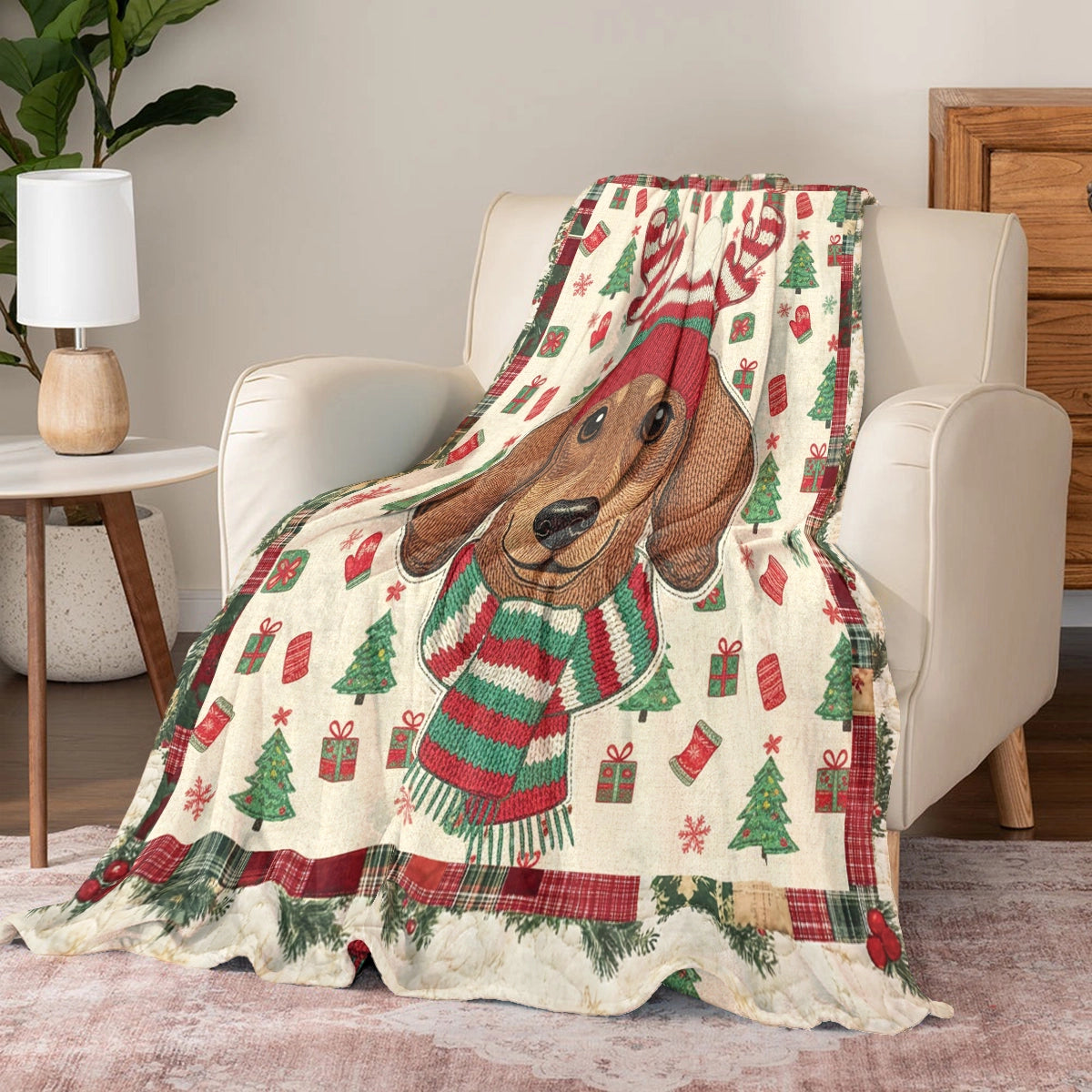 Pajabear Fleece Blanket Jolly Wiener