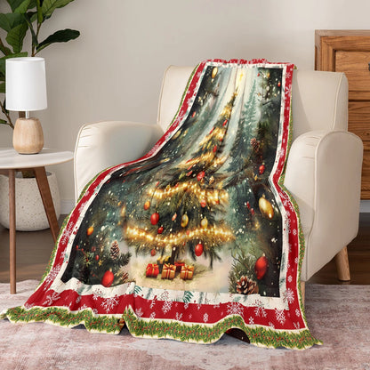 Pajabear Fleece Blanket Golden Glow Christmas