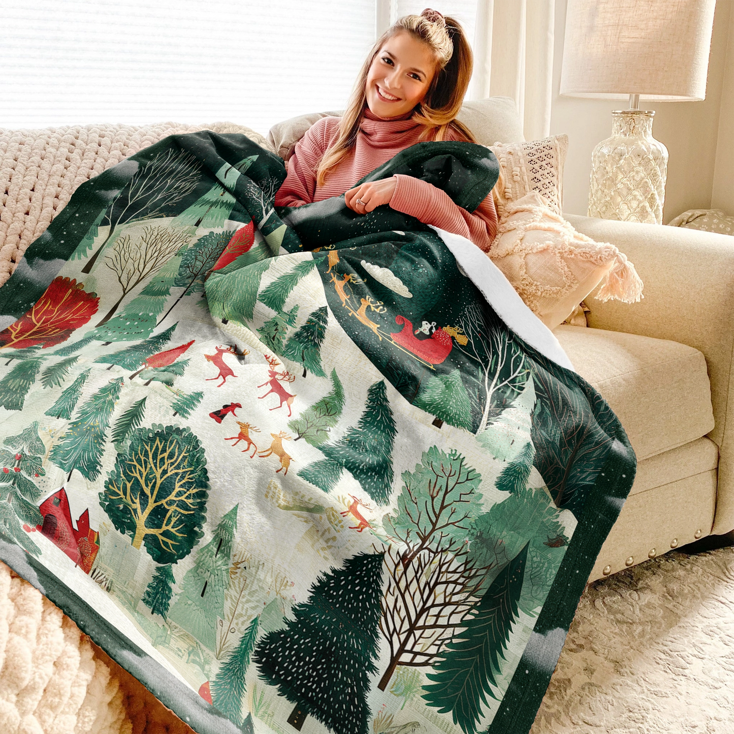 Pajabear Fleece Blanket Christmas Eve Magic