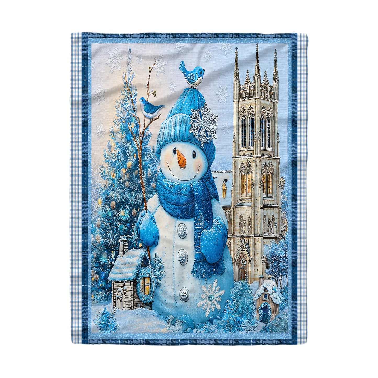 Pajabear Fleece Blanket Frosty Blue Winter