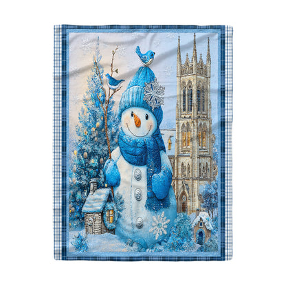 Pajabear Fleece Blanket Frosty Blue Winter