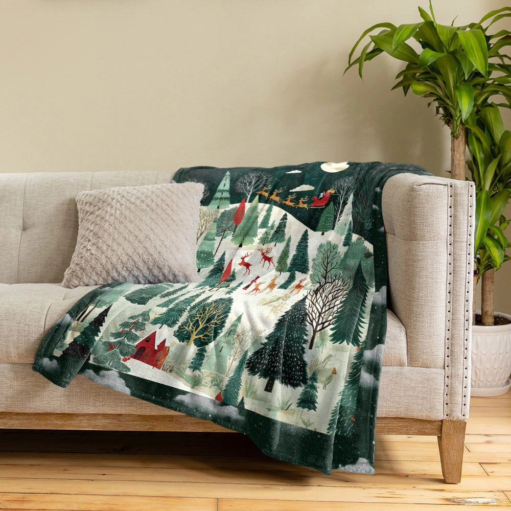 Pajabear Fleece Blanket Christmas Eve Magic