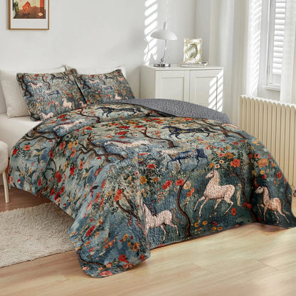 Pajabear Quilt 3-Piece Set Mystical Steeds