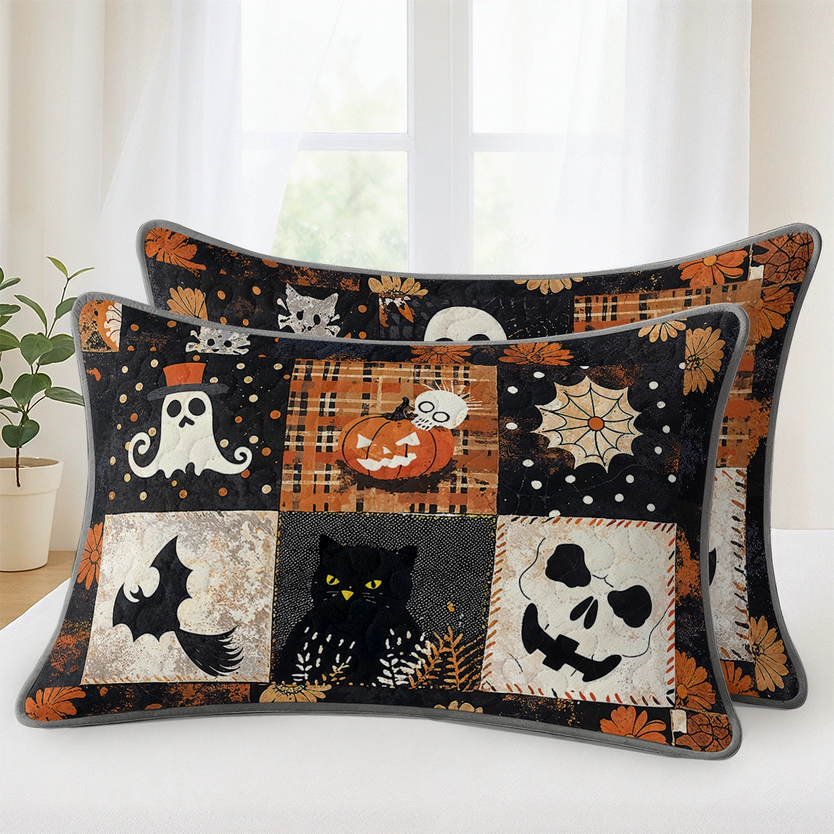 Pajabear All Season Quilt 3-Piece Set Spooky Patchwork