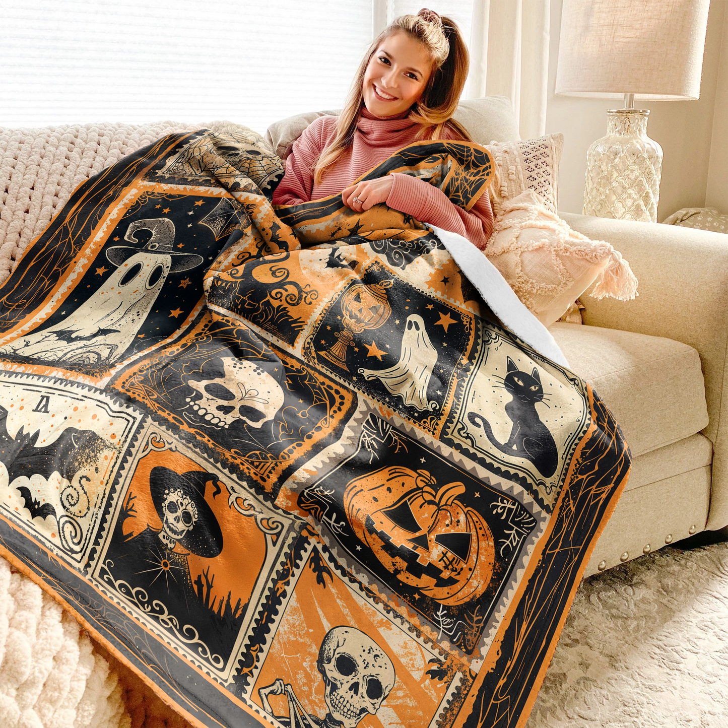 Pajabear Fleece Blanket Mystic Halloween Charm