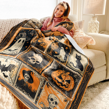 Pajabear Fleece Blanket Mystic Halloween Charm