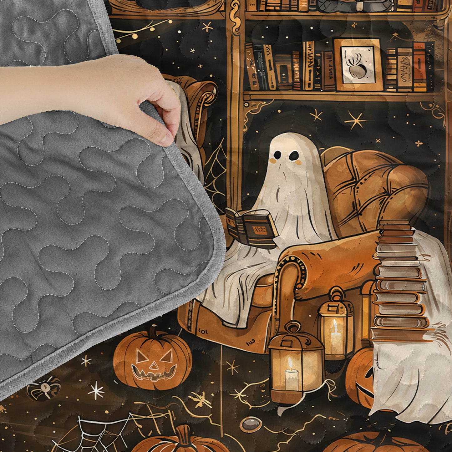 Pajabear All Season Quilt 3-Piece Set Halloween Book Club