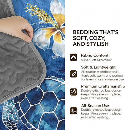 Pajabear Quilt 3-Piece Set Coastal Shell