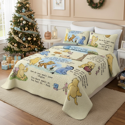 Pajabear Quilt 3-Piece Set Classic Honey Bear Wisdom