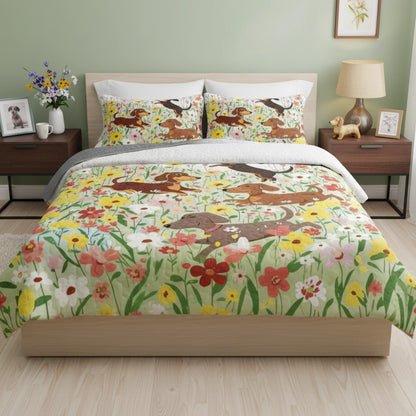 Pajabear Quilt 3-Piece Set Spring Pup Joy