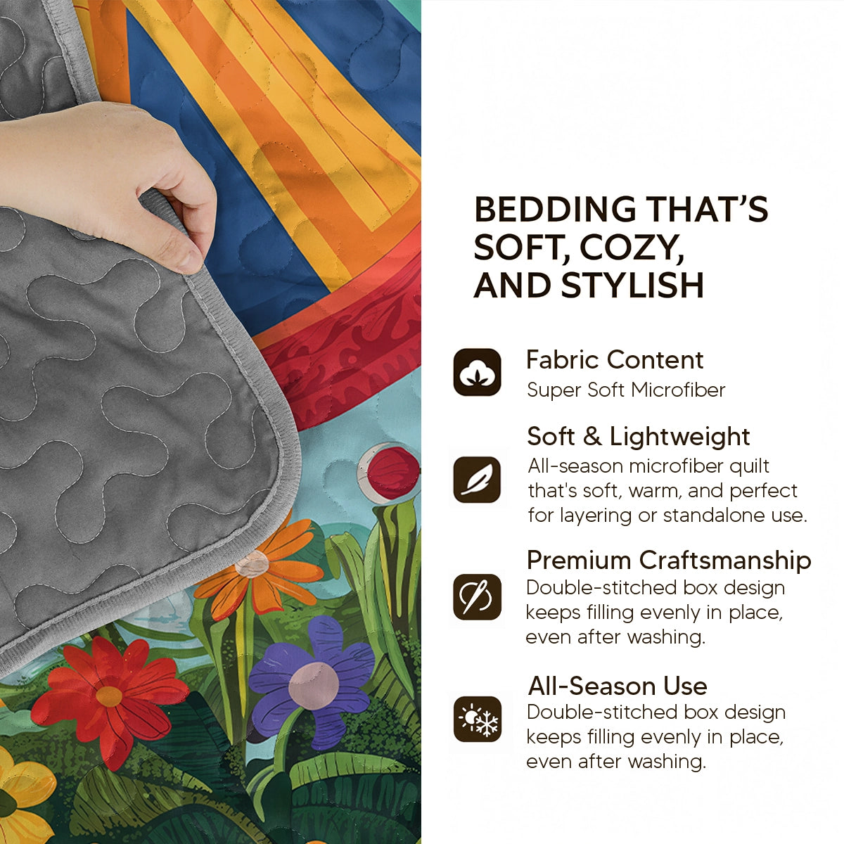 Pajabear Quilt 3-Piece Set Sunshine Radiance